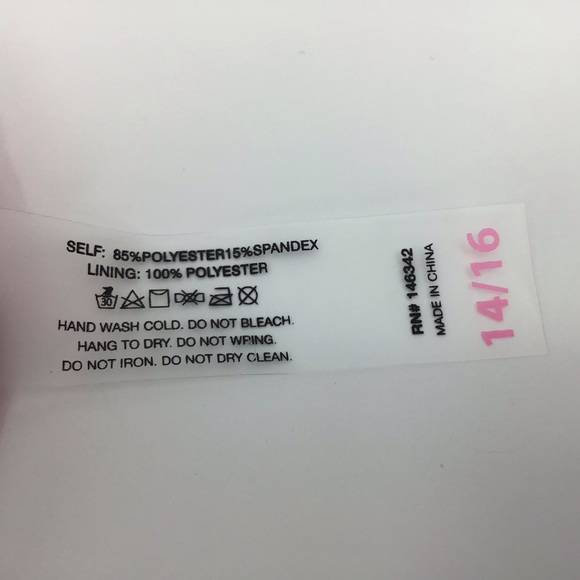 Juicy Couture Girl's NWT Pink One Piece Logo Gold Cross Strap Swimsuit, 14/16 - Picture 13 of 14